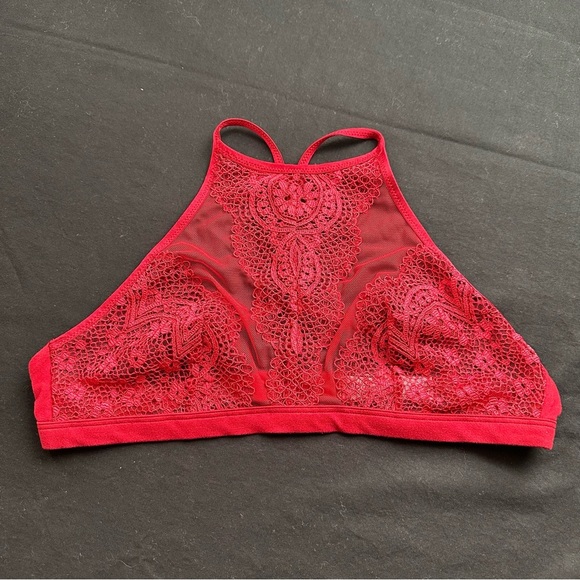 Victoria's Secret Red Lace Bandeau Size Medium - Picture 1 of 5